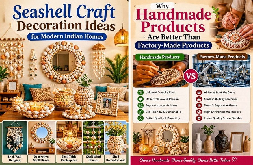 Seashell Craft Decoration Ideas for Modern Indian Homes
