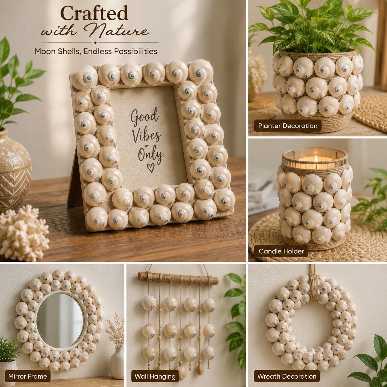 Premium Natural White Turbo Shells (12 Pieces) for Home Decor and DIY Crafts — view 5
