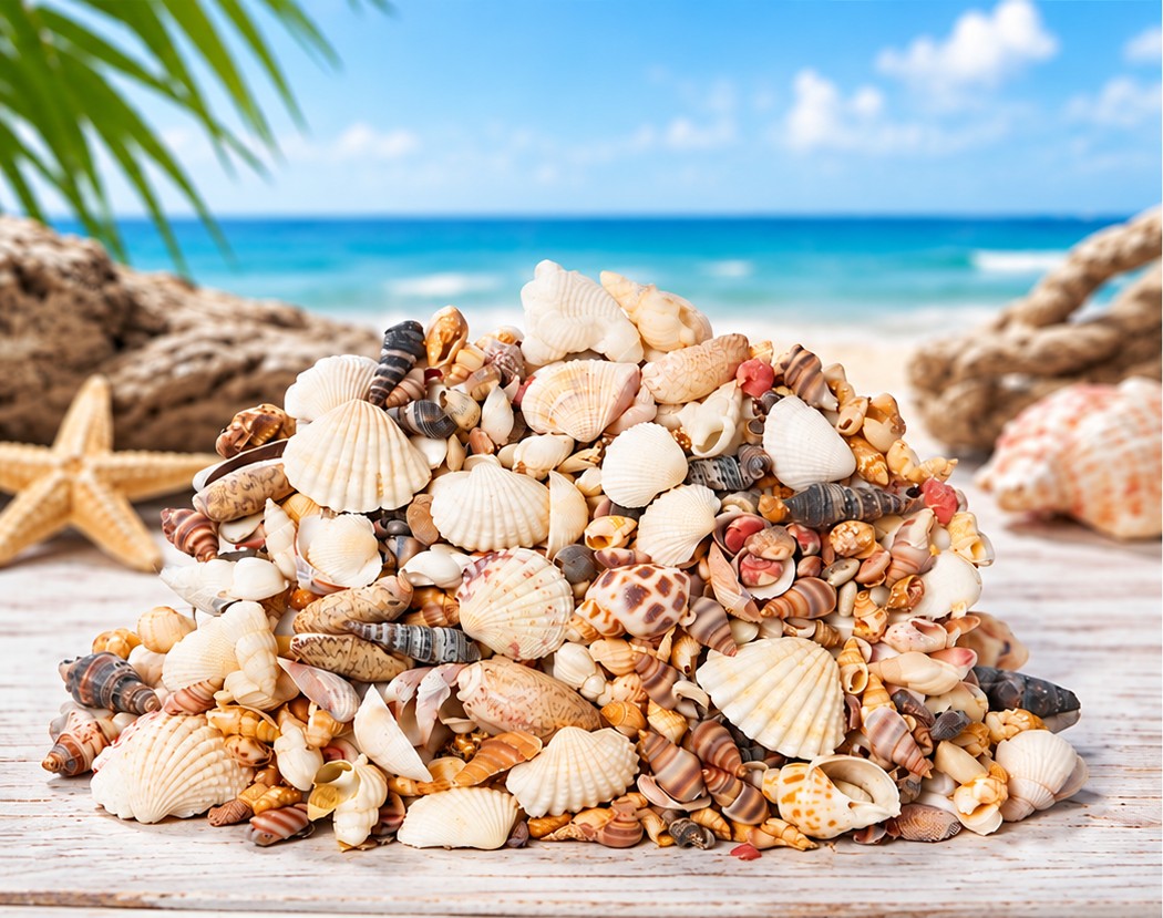 Assorted Decorative Shell Mix - Decorative Shells for Aquarium, Vase Filler & DIY Craft (200g Pack)